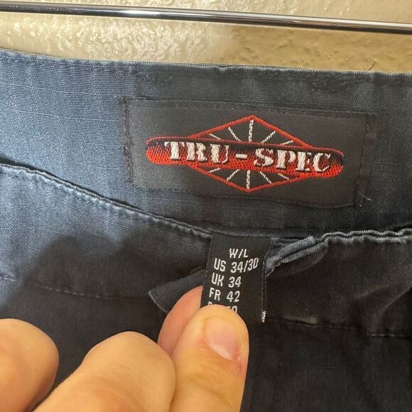 Tru Spec Pants Mens 34/30 Navy Blue Cargo Utility Pockets Tactical Ripstop Work - Picture 4 of 12